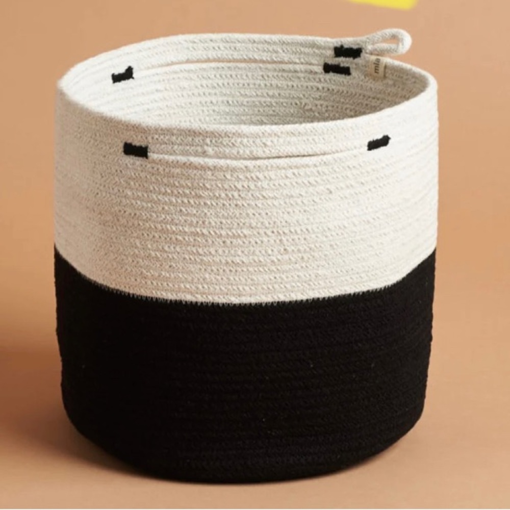 NWT Mia Melange Foldable Cotton Basket From Fabfitfun Fall Box 9”x9"